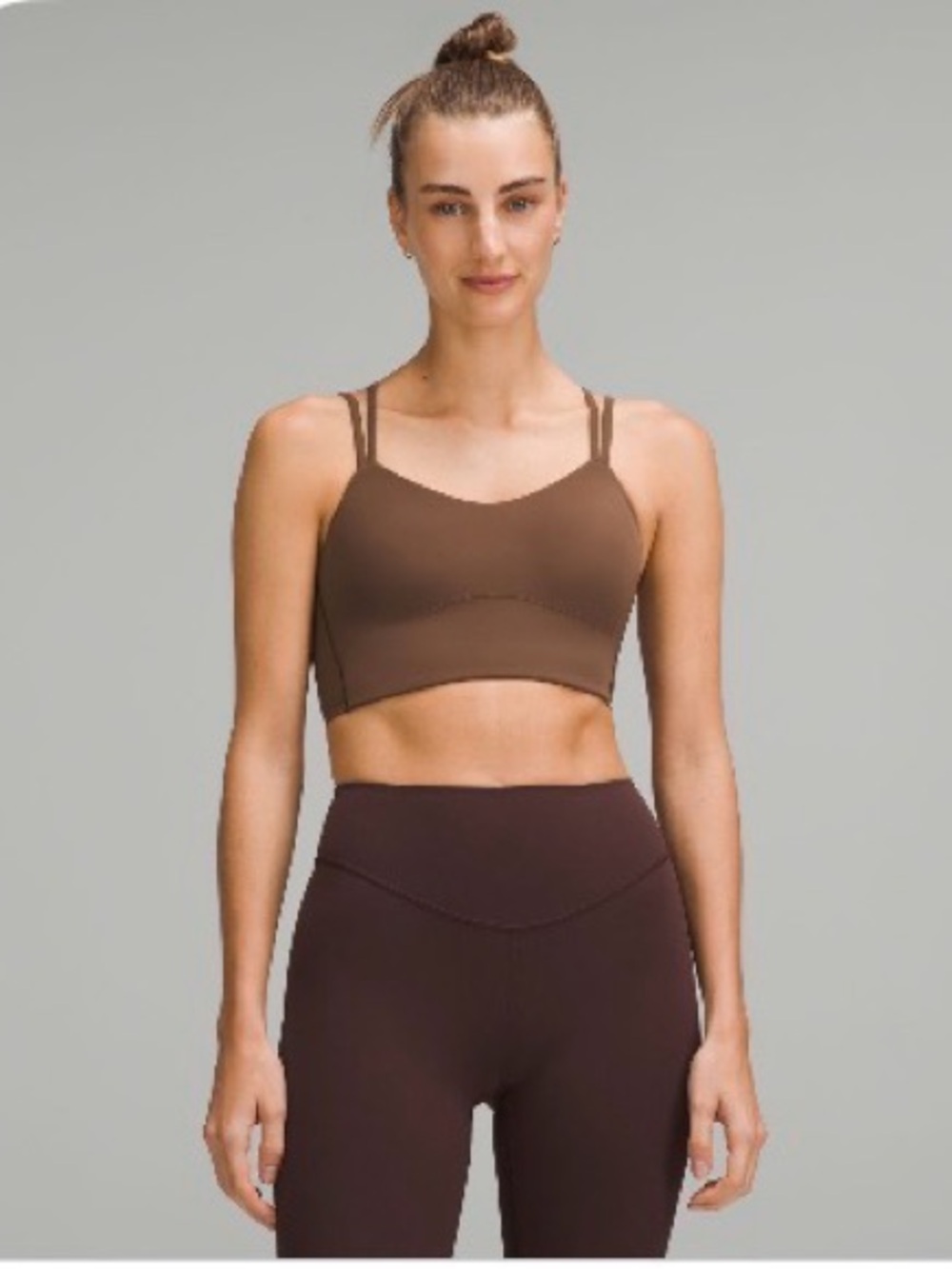 Lululemon Java like a cloud long line bra light support B/C cup size 8 (B1)
